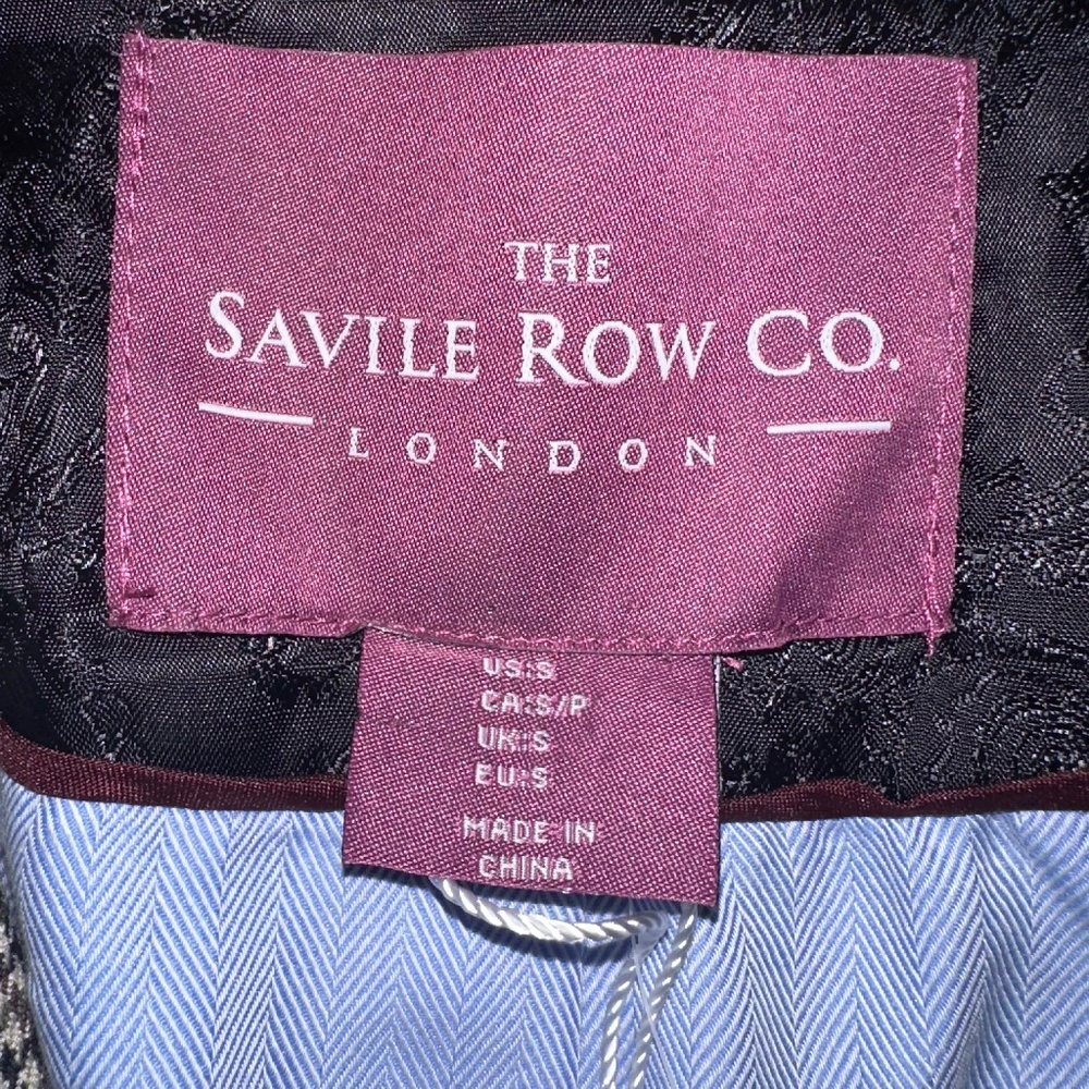 NWT Savile Row Co Houndstooth Blazer Womens Brown Elbow Patches New ~ Small - Picture 4 of 9